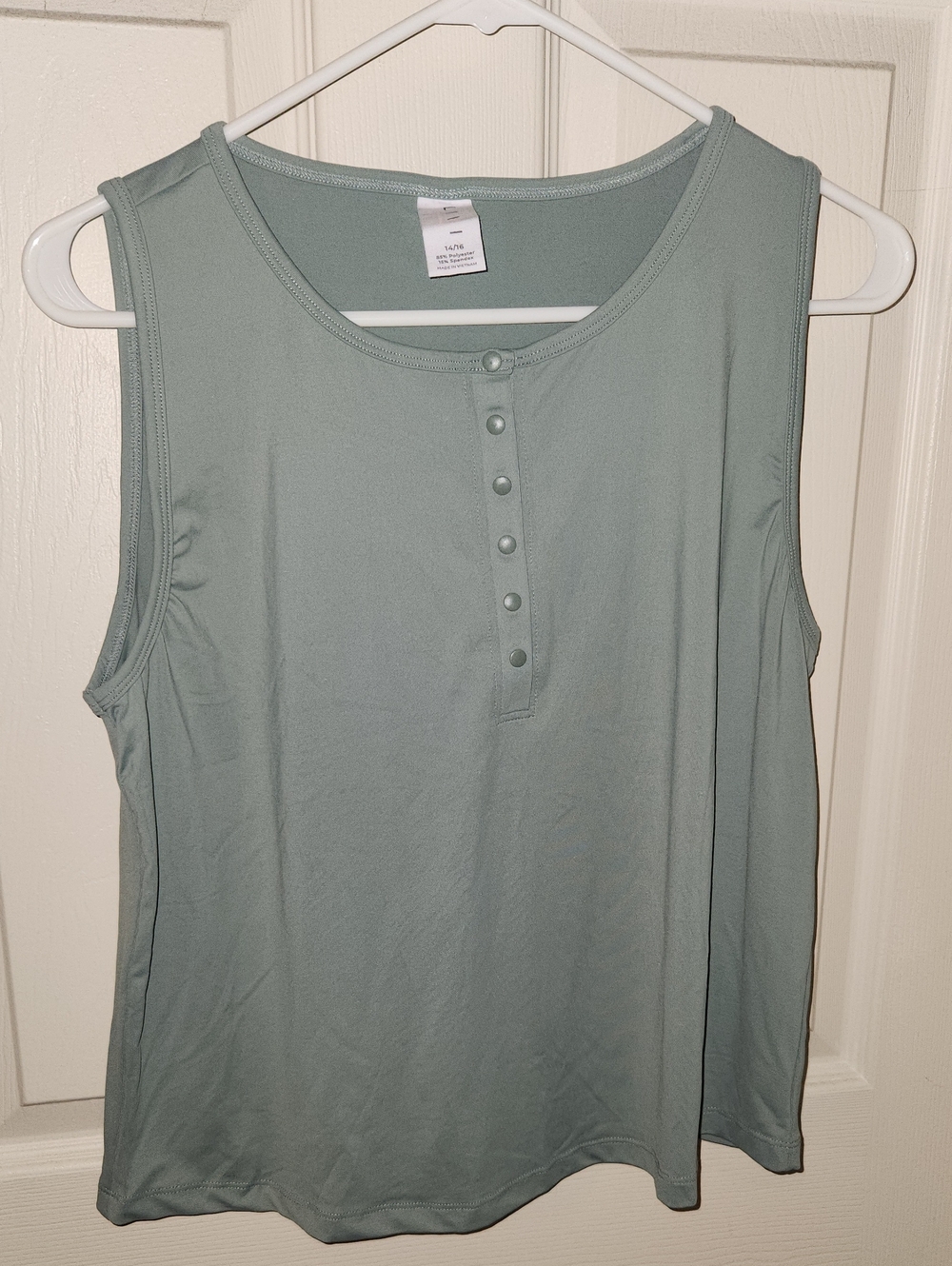 Livi Active Sage Green Henley Tank